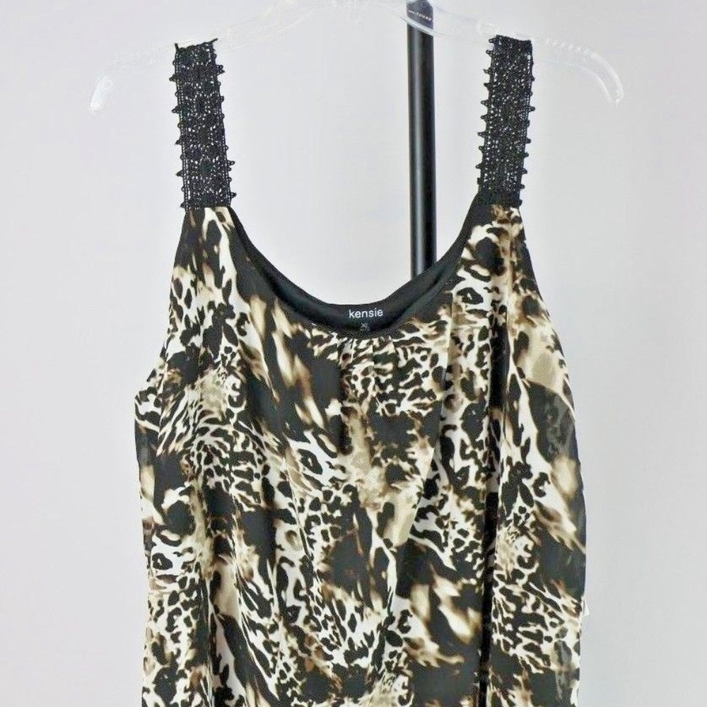 Kensie Women's Twisted Animal Sleeveless Tank Top